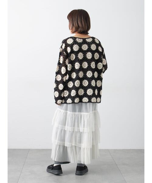 Samansa Mos2（サマンサ モスモス）の「2WAYチュールティアードスカート（スカート・レディース・ブラック/オフホワイト/ピンク・F）」の17枚目の写真