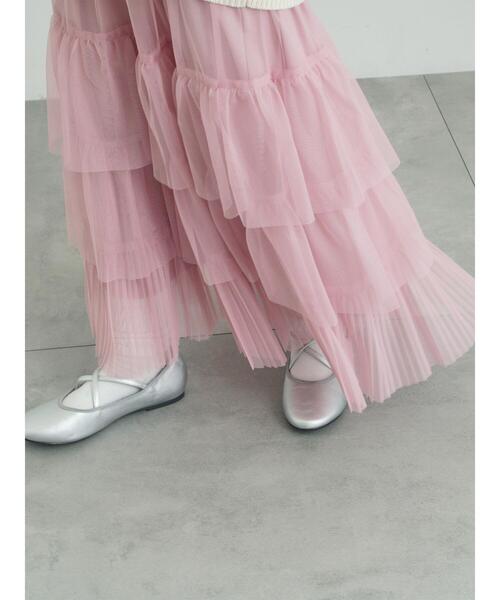 Samansa Mos2（サマンサ モスモス）の「2WAYチュールティアードスカート（スカート・レディース・ブラック/オフホワイト/ピンク・F）」の18枚目の写真