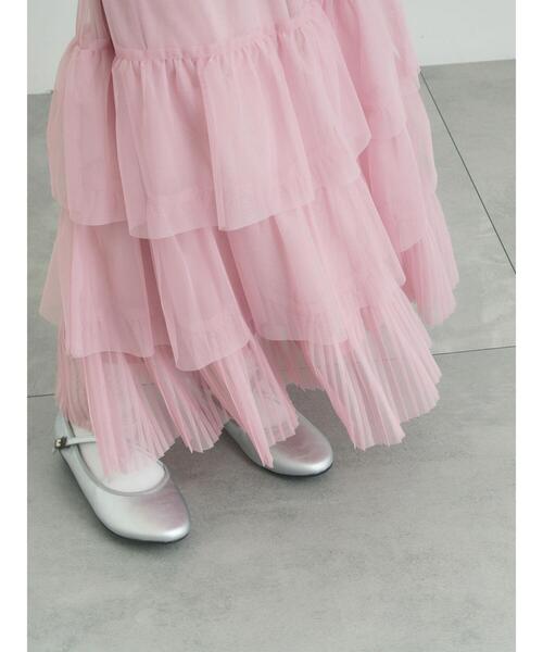Samansa Mos2（サマンサ モスモス）の「2WAYチュールティアードスカート（スカート・レディース・ブラック/オフホワイト/ピンク・F）」の19枚目の写真