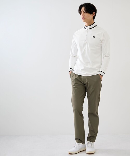 JUN&ROPE'(ジュンアンドロペ)の「クールパフォーマーハーフジップ長袖シャツ/UV・接触冷感(Tシャツ/カットソー・メンズ・ブラック/ホワイト/カーキ・L/XL/M)」の7枚目の写真