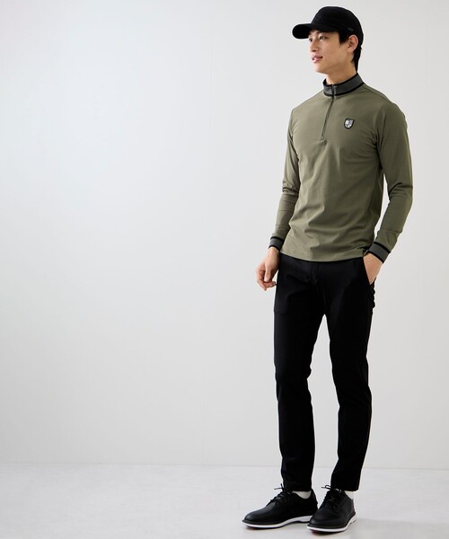 JUN&ROPE'(ジュンアンドロペ)の「クールパフォーマーハーフジップ長袖シャツ/UV・接触冷感(Tシャツ/カットソー・メンズ・ブラック/ホワイト/カーキ・L/XL/M)」の15枚目の写真