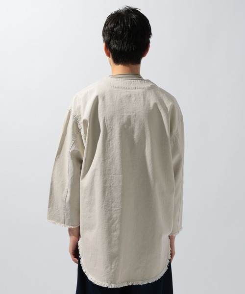 niko and...(ニコアンド)の「デニムハーフジップシャツ(シャツ/ブラウス・メンズ・アイボリー/ブラック/ブルー・MEDIUM/LARGE)」の16枚目の写真