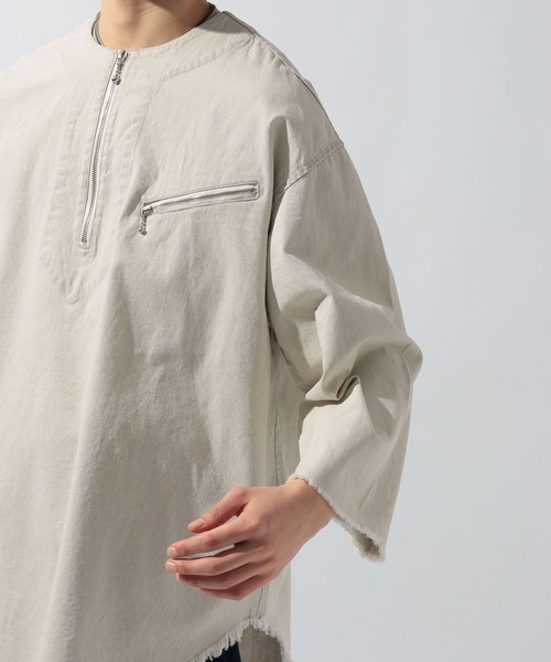 niko and...(ニコアンド)の「デニムハーフジップシャツ(シャツ/ブラウス・メンズ・アイボリー/ブラック/ブルー・MEDIUM/LARGE)」の19枚目の写真