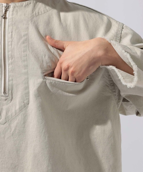 niko and...(ニコアンド)の「デニムハーフジップシャツ(シャツ/ブラウス・メンズ・アイボリー/ブラック/ブルー・MEDIUM/LARGE)」の21枚目の写真