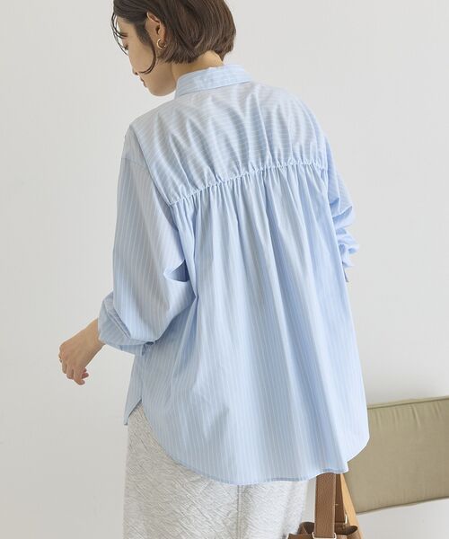 AMERICAN HOLIC(アメリカンホリック)の「シャーリングシャツ(シャツ/ブラウス・レディース・ライトベージュ/ブルー系その他4/ブルー系その他7・M/L)」の9枚目の写真