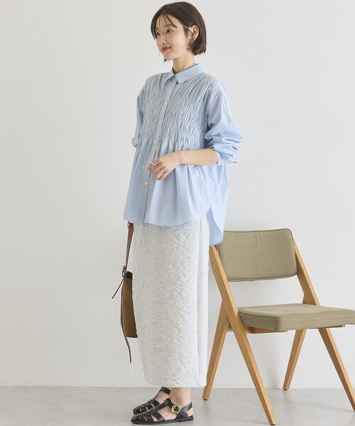 AMERICAN HOLIC(アメリカンホリック)の「シャーリングシャツ(シャツ/ブラウス・レディース・ライトベージュ/ブルー系その他4/ブルー系その他7・M/L)」の11枚目の写真