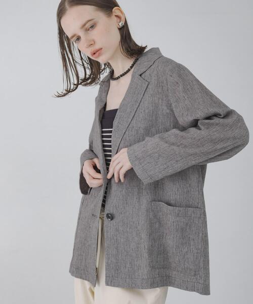 URBAN RESEARCH Sonny Label(アーバンリサーチサニーレーベル)の「リネン混ライトシアージャケット(その他アウター・レディース・グレー系その他/ベージュ系その他・FREE)」の19枚目の写真