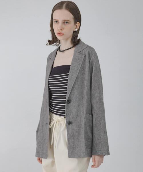 URBAN RESEARCH Sonny Label(アーバンリサーチサニーレーベル)の「リネン混ライトシアージャケット(その他アウター・レディース・グレー系その他/ベージュ系その他・FREE)」の20枚目の写真