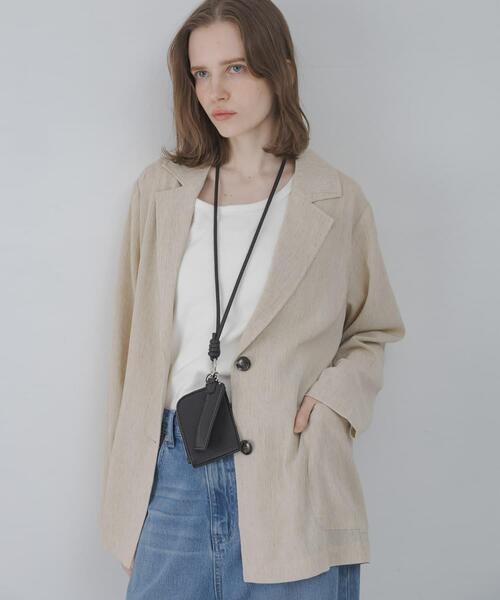 URBAN RESEARCH Sonny Label(アーバンリサーチサニーレーベル)の「リネン混ライトシアージャケット(その他アウター・レディース・グレー系その他/ベージュ系その他・FREE)」の7枚目の写真