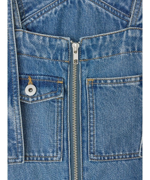 Ameri（アメリ）の「FUNCTION DENIM OVERALL DRESS（サロペット/オーバーオール・レディース・ベビーピンク/ブルー・MEDIUM/SMALL）」の9枚目の写真