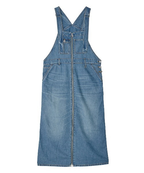 Ameri（アメリ）の「FUNCTION DENIM OVERALL DRESS（サロペット/オーバーオール・レディース・ベビーピンク/ブルー・MEDIUM/SMALL）」の13枚目の写真