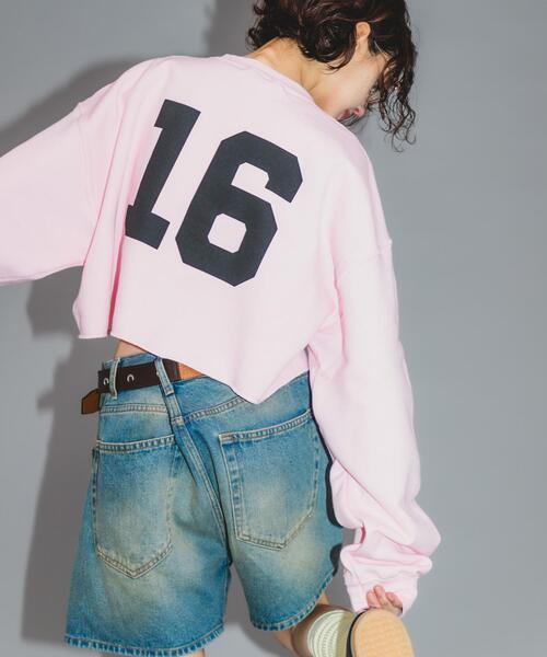 URBAN RESEARCH(アーバンリサーチ)の「Teya SHORT SWEAT(スウェット・レディース・ピンク/チャコールグレー・FREE)」の6枚目の写真