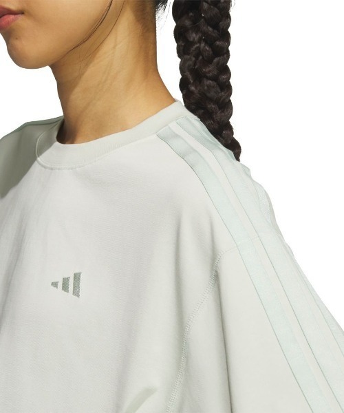 adidas(アディダス)の「アディダス adidas エッセンシャルズ プラス スリーストライプス ルーズフィット半袖Tシャツ(Tシャツ/カットソー・レディース・ライトグリーン/ブラック/オフホワイト・S/M/L/XL)」の20枚目の写真