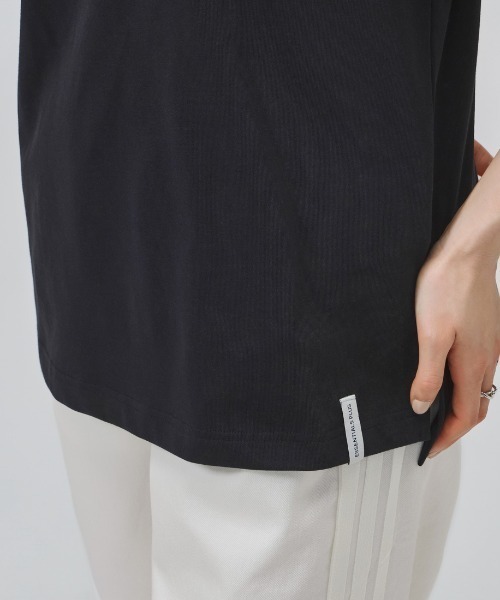 adidas(アディダス)の「アディダス adidas エッセンシャルズ プラス スリーストライプス ルーズフィット半袖Tシャツ(Tシャツ/カットソー・レディース・ライトグリーン/ブラック/オフホワイト・S/M/L/XL)」の16枚目の写真