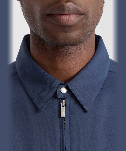 agnes b.(アニエスベー)の「メンズ コットン 長袖 ジップシャツ "Metro"(シャツ/ブラウス・メンズ・ブルー系その他・2/1)」の5枚目の写真