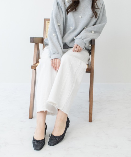 Bridget Birkin(ブリジットバーキン)の「【Bridget Birkin】フラワーラメチュールパンプス(561054)(パンプス・レディース・ブラック系その他/ピンク系その他/ゴールド系その他・24.5/24/23/22.5/23.5)」の7枚目の写真