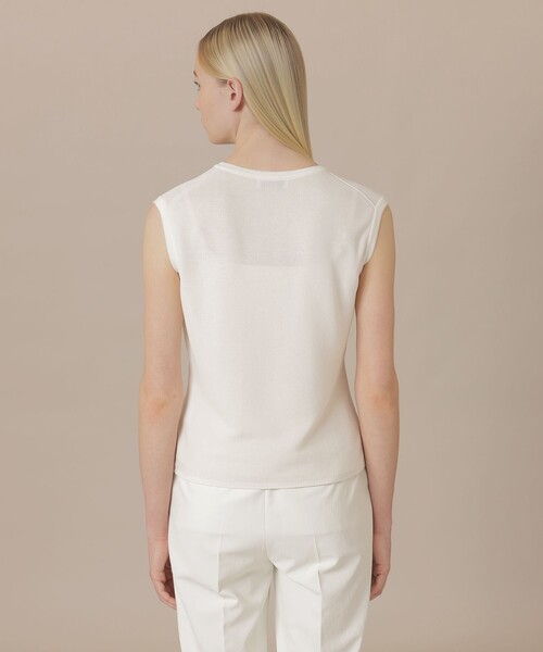 MACKINTOSH LONDON（マッキントッシュ ロンドン）の「【eclat5月号掲載】【婦人画報4月号掲載】ガーターホールガーメントニットプルオーバー（Tシャツ/カットソー・レディース・ライトブルー/ホワイト/ブラック・38）」の10枚目の写真