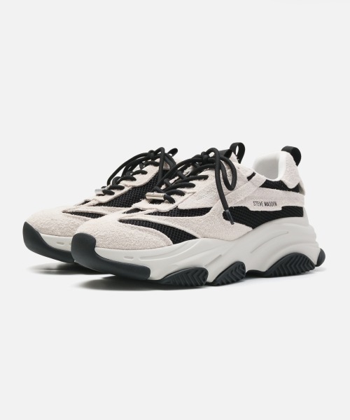 STEVE MADDEN(スティーブマデン)の「ウェーブボリュームソールスニーカー/S.MADDEN POSSES-H-XS(スニーカー・メンズ・ブラック/ホワイト系その他・26.5cm/26.0cm/25.5cm/25.0-25.5/27.5cm/27.0cm)」の11枚目の写真