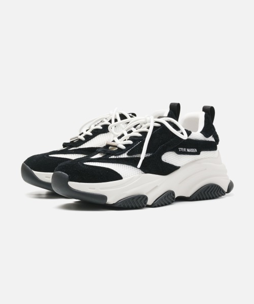STEVE MADDEN(スティーブマデン)の「ウェーブボリュームソールスニーカー/S.MADDEN POSSES-H-XS(スニーカー・メンズ・ブラック/ホワイト系その他・26.5cm/26.0cm/25.5cm/25.0-25.5/27.5cm/27.0cm)」の12枚目の写真