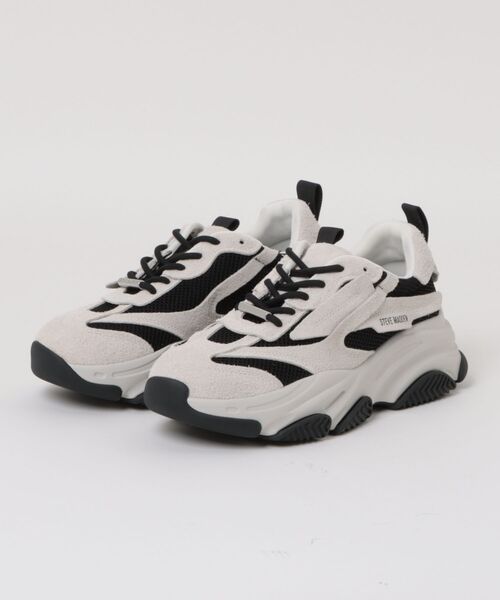 STEVE MADDEN(スティーブマデン)の「ウェーブボリュームソールスニーカー/S.MADDEN POSSES-H-XS(スニーカー・メンズ・ブラック/ホワイト系その他・26.5cm/26.0cm/25.5cm/25.0-25.5/27.5cm/27.0cm)」の6枚目の写真