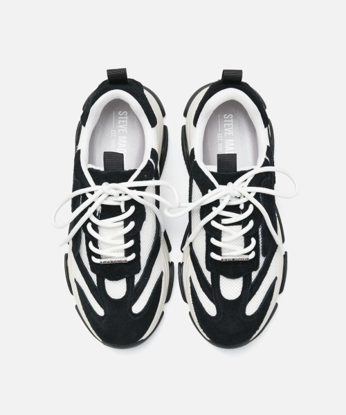 STEVE MADDEN(スティーブマデン)の「ウェーブボリュームソールスニーカー/S.MADDEN POSSES-H-XS(スニーカー・メンズ・ブラック/ホワイト系その他・26.5cm/26.0cm/25.5cm/25.0-25.5/27.5cm/27.0cm)」の5枚目の写真