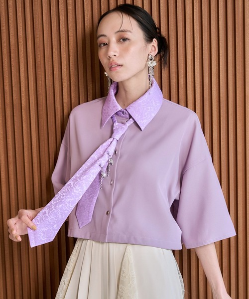 【完売品・希少】HARE パーツツキネクタイシャツ パーツツキネクタイシャツ(HARE)（シャツ/ブラウス）｜HARE（ハレ）の