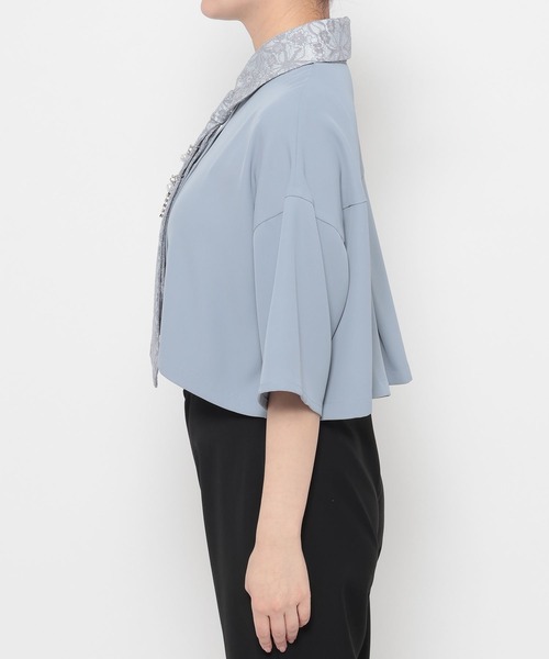 HARE（ハレ）の「パーツツキネクタイシャツ(HARE)（シャツ/ブラウス・レディース・ブラック/ライトブルー/ホワイト/ピンク・FREE）」の14枚目の写真