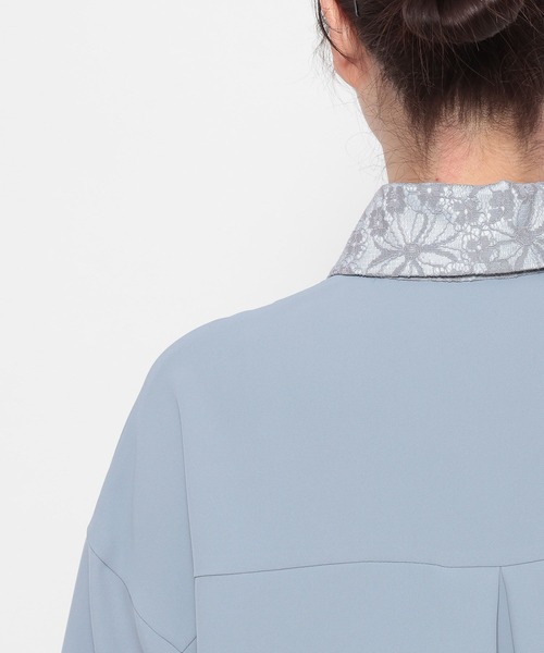 HARE（ハレ）の「パーツツキネクタイシャツ(HARE)（シャツ/ブラウス・レディース・ブラック/ライトブルー/ホワイト/ピンク・FREE）」の19枚目の写真