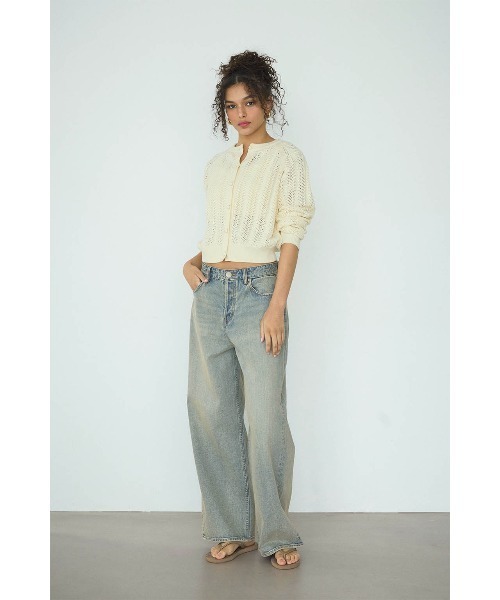 ALEXIA STAM（アリシアスタン）の「Floral Denim Pants /ウエストフローラル デニムパンツ（デニムパンツ・レディース・ブルー/ホワイト・2/1/0/3）」の14枚目の写真