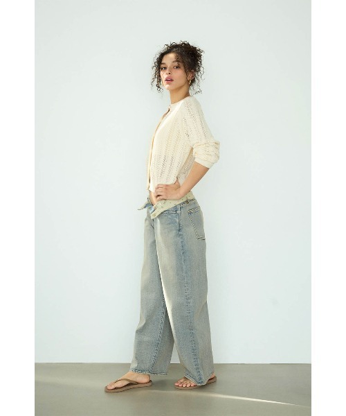 ALEXIA STAM（アリシアスタン）の「Floral Denim Pants /ウエストフローラル デニムパンツ（デニムパンツ・レディース・ブルー/ホワイト・2/1/0/3）」の16枚目の写真