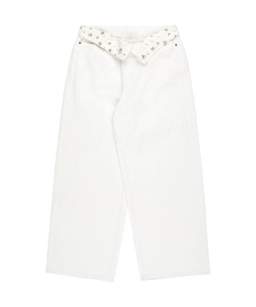 ALEXIA STAM（アリシアスタン）の「Floral Denim Pants /ウエストフローラル デニムパンツ（デニムパンツ・レディース・ブルー/ホワイト・2/1/0/3）」の18枚目の写真