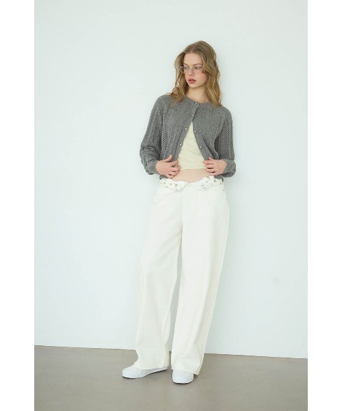 ALEXIA STAM（アリシアスタン）の「Floral Denim Pants /ウエストフローラル デニムパンツ（デニムパンツ・レディース・ブルー/ホワイト・2/1/0/3）」の7枚目の写真