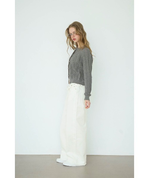 ALEXIA STAM（アリシアスタン）の「Floral Denim Pants /ウエストフローラル デニムパンツ（デニムパンツ・レディース・ブルー/ホワイト・2/1/0/3）」の8枚目の写真