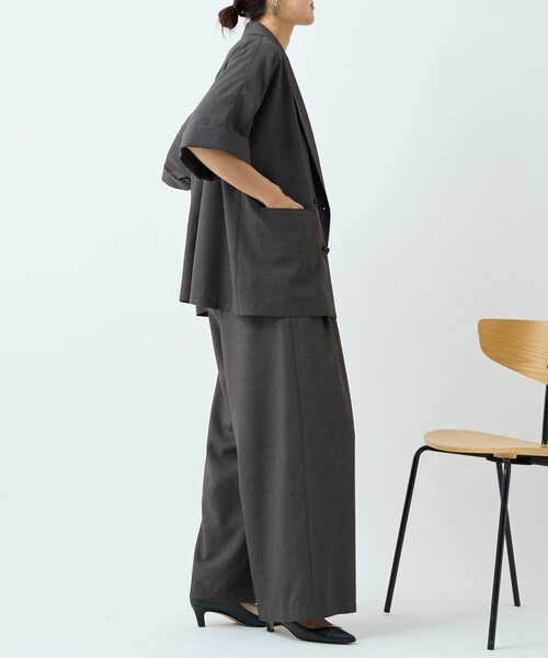 LIVETART（リヴェタート）の「エステルシャンブレータックパンツ《LIVETART》（その他パンツ・レディース・ベージュ/グレー・FREE）」の14枚目の写真