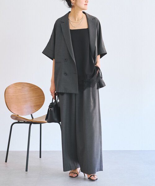 LIVETART（リヴェタート）の「エステルシャンブレータックパンツ《LIVETART》（その他パンツ・レディース・ベージュ/グレー・FREE）」の15枚目の写真