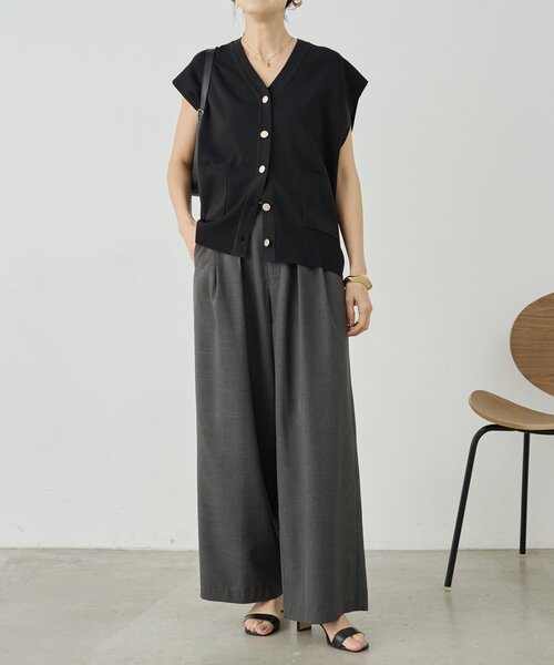 LIVETART（リヴェタート）の「エステルシャンブレータックパンツ《LIVETART》（その他パンツ・レディース・ベージュ/グレー・FREE）」の19枚目の写真