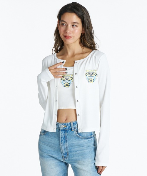 ROXY(ロキシー)の「ROXY/ロキシー レディース 長袖 カーディガン RLY261629T UT(Tシャツ/カットソー・レディース・ブラック/ホワイト/ブラウン・L/M)」の2枚目の写真