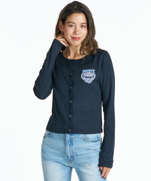 ROXY(ロキシー)の「ROXY/ロキシー レディース 長袖 カーディガン RLY261629T UT(Tシャツ/カットソー・レディース・ブラック/ホワイト/ブラウン・L/M)」の3枚目の写真