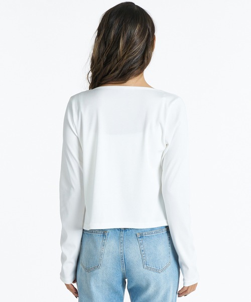 ROXY(ロキシー)の「ROXY/ロキシー レディース 長袖 カーディガン RLY261629T UT(Tシャツ/カットソー・レディース・ブラック/ホワイト/ブラウン・L/M)」の6枚目の写真