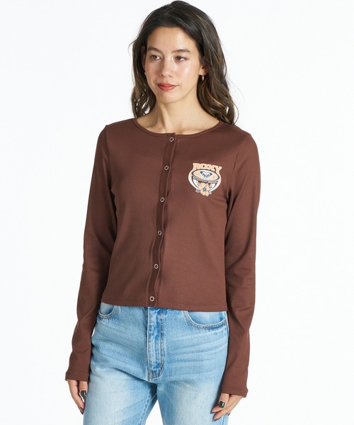 ROXY(ロキシー)の「ROXY/ロキシー レディース 長袖 カーディガン RLY261629T UT(Tシャツ/カットソー・レディース・ブラック/ホワイト/ブラウン・L/M)」の11枚目の写真