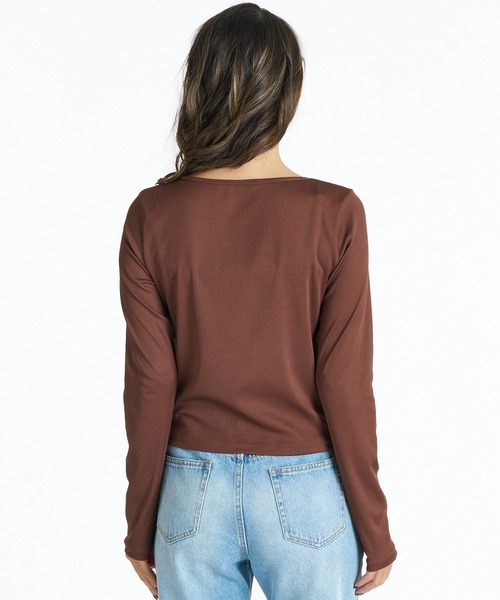 ROXY(ロキシー)の「ROXY/ロキシー レディース 長袖 カーディガン RLY261629T UT(Tシャツ/カットソー・レディース・ブラック/ホワイト/ブラウン・L/M)」の12枚目の写真