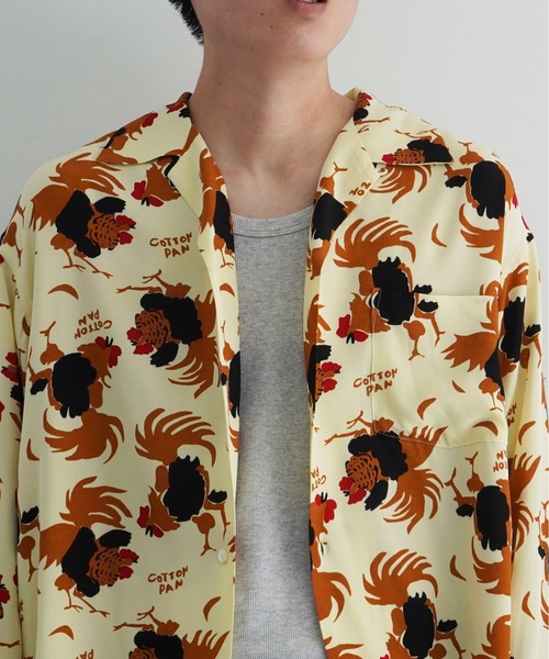 cotton pan(コットンパン)の「COTTON PAN Rooster l/s レーヨンシャツ shawn(シャツ/ブラウス・メンズ・クリーム・2)」の2枚目の写真