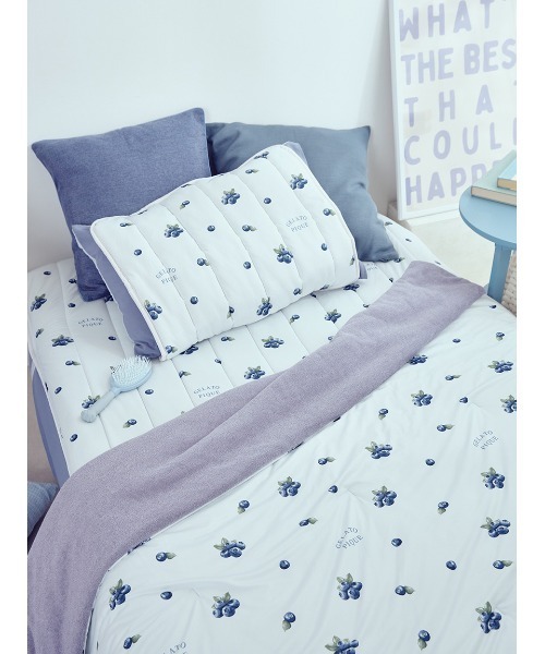 Sleep】【接触冷感】フルーツ柄もちもちリバーシブルケット（寝具