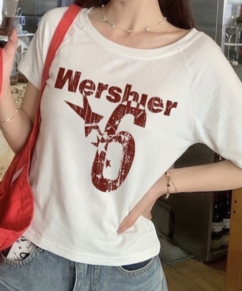 NANEA(ナネア)の「ロゴプリントTシャツ 2ウェイ(Tシャツ/カットソー・レディース・ホワイト/ネイビー・MEDIUM)」の13枚目の写真