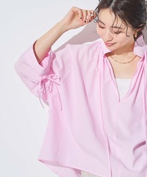 新品未使用　Gready Brilliant  アシメドレープフレンチカットソー　ピンク Gready Brilliant - Gready Brilliant アシメドレープフレンチ
