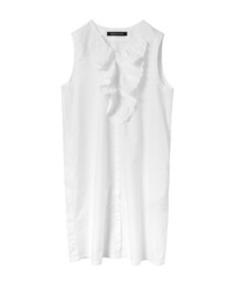 mizuiro ind レースフリルノースリーブワンピース