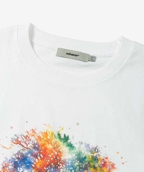 rehacer（レアセル）の「rehacer : Hands Free Relax Fit T-Shirt / ハンズフリー リラックスフィット Tシャツ（Tシャツ/カットソー・メンズ・ベージュ/ホワイト/ピンク・SMALL/MEDIUM/LARGE/X-LARGE）」の14枚目の写真