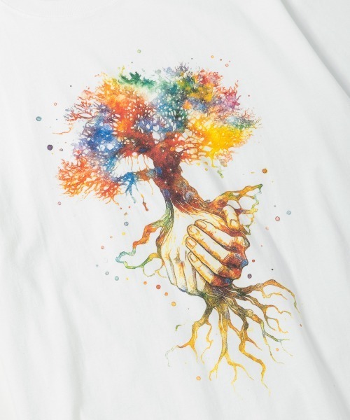 rehacer（レアセル）の「rehacer : Hands Free Relax Fit T-Shirt / ハンズフリー リラックスフィット Tシャツ（Tシャツ/カットソー・メンズ・ベージュ/ホワイト/ピンク・SMALL/MEDIUM/LARGE/X-LARGE）」の16枚目の写真