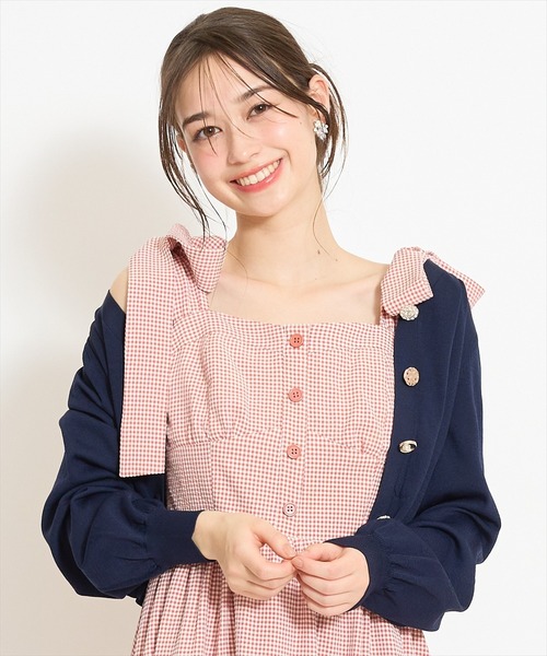 WILLSELECTION（ウィルセレクション）の「アソートボタンＵＶカットカーディガン（カーディガン/ボレロ・レディース・レッド/ネイビー/ブラック/ブルー/オフホワイト・FREE）」の3枚目の写真