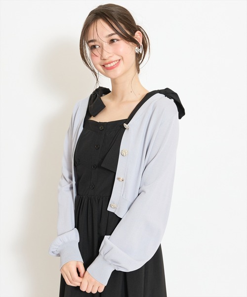 WILLSELECTION（ウィルセレクション）の「アソートボタンＵＶカットカーディガン（カーディガン/ボレロ・レディース・レッド/ネイビー/ブラック/ブルー/オフホワイト・FREE）」の22枚目の写真